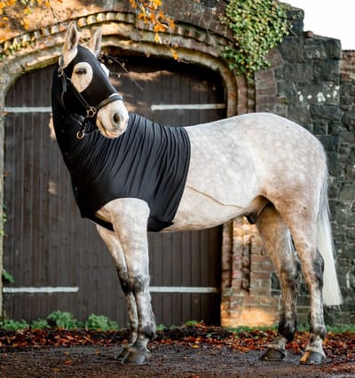 Horseware Rambo Slinky Hood S: dekenmaat 5'6–5'9 / 115–125 cm Zwart