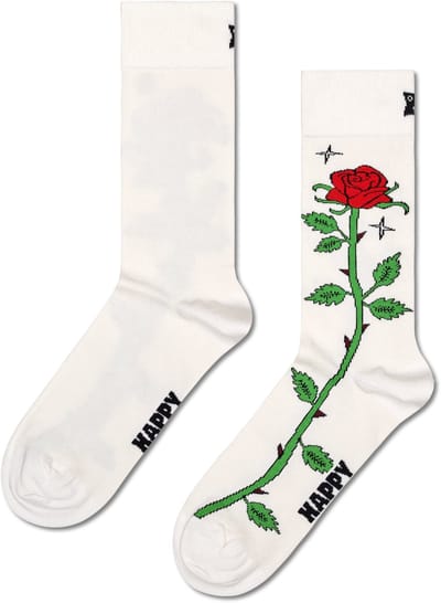 Happy Socks Rose Sock - unisex sokken - wit - Unisex - Maat: 36 - 40