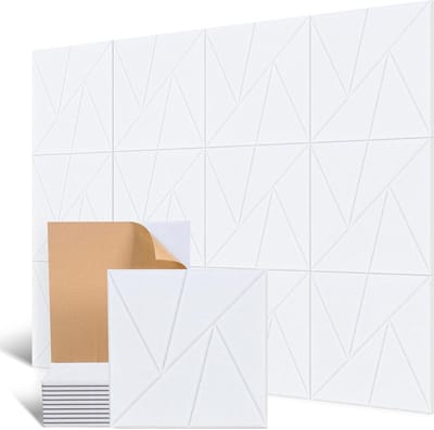 Zelfklevende akoestische platen - 12 stuks - geluidsisolatie - wandpanelen - hoge dichtheid - geluidsabsorberend - woonkamer - studio