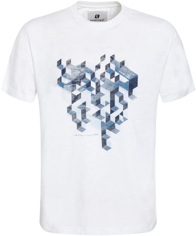 Gabbiano T-shirt T Shirt Met Frontprint 155516 102 Ecru Mannen Maat - S