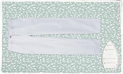 Strijkmat - Strijkonderlegger - Draagbaar Strijken - Geïntegreerde Warmtebeschermer - 120 x 70 cm - Groene Bladeren