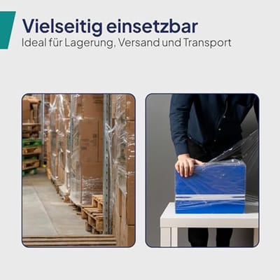 Stretchfolie 40 cm/150 m - 6 Rollen Transparante Wikkelfolie voor Meubels en Verhuizingen