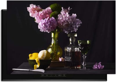 KitchenArt - Baroque Bloom - Inductie Beschermer - 90x50 cm - Kookplaat Beschermer - Luxe Afdekplaat Inductieplaat - Anti-slip & Oprolbaar - Beschermmat Inductiekookplaat