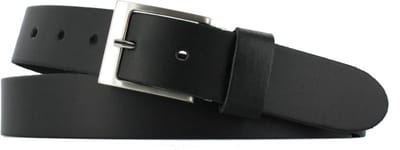 Leren Riem Heren/Dames | 3.5cm breed | Riemmaat: 85cm (totale lengte: 100cm) | 100% echt leer | Nikkelvrije gesp | Kleur: zwart