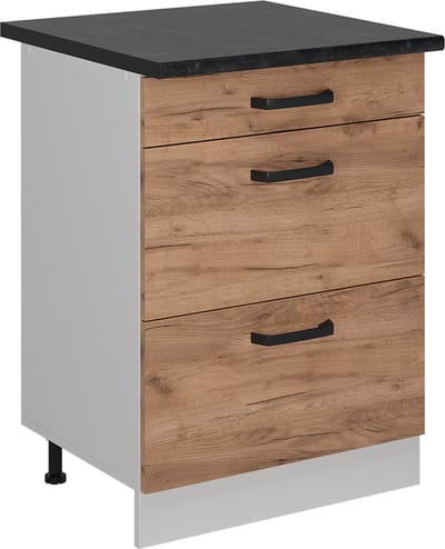 Vicco R-Line Keukenonderkast – 60 cm WB Antraciet Krachtige eik goud