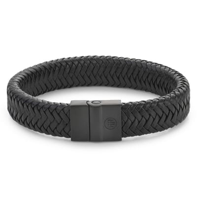 Rebel & Rose armband Full Metal Plaid Black Black 15mm unisex RR-M0033-B