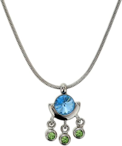 Behave - Zilverkleur ketting met blauwe hanger - Subtiele eyecatcher