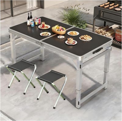 Opklapbare Tafel - Klaptafel Tafel - Feest en Diner - Zwaar Uitvoering - 120 cm - Wit