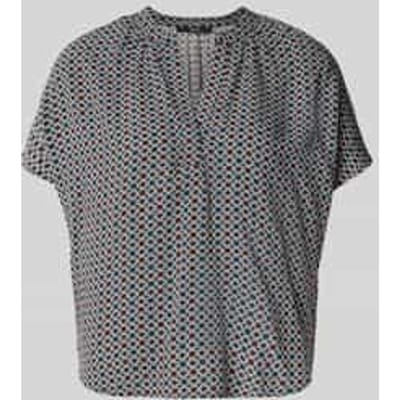 Blouses T-shirt van viscose met serafinohals