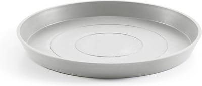 Ecopots Saucer Round - White Grey - Ø50,5 x H3,5 cm - Ronde witgrijze onderschotel met waterreservoir