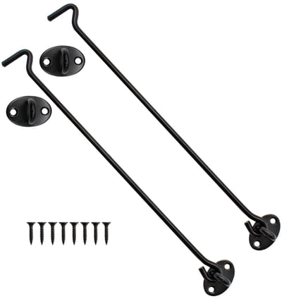 Dailygoods- Haak RVS - 2-Piece Set - 30 cm - Beugel - Voor Deuren/Garage - Inclusief Schroeven - Duurzaam Ontwerp - Deurslot