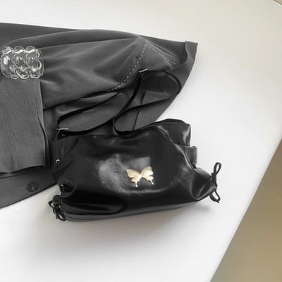 Casual Zacht Gezicht Grote Capaciteit Nieuwe Rugzak Modieus Eenvoudig Casual Vlinder Eén-schouder Crossbody Draagtas voor Dames