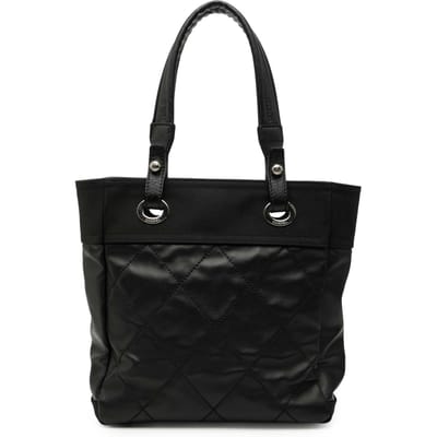 Tweedehands Kleine Gequilt Gecoate Canvas Paris Biarritz Tote