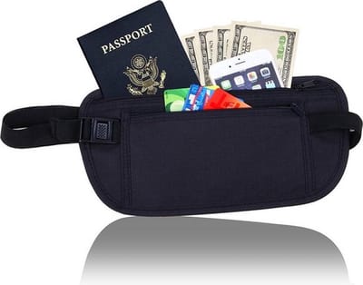 Knaak Money Belt - Reis Heuptasje - Ademend & Comfortabel - Zwart - Voor Geld, Paspoort & Kaarten