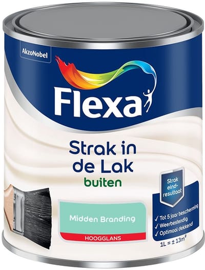 Flexa - Strak In De Lak Buitenlak Hoogglans - Midden Branding - Mengverf - 1 L
