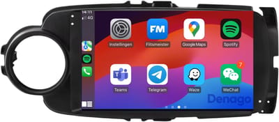 CarPlay autoradio geschikt voor Toyota Yaris | 2011 t/m 2019 | Android 13 | 9 inch | Draadloos Apple CarPlay & Android Auto | 2GB + 32GB | QuadCore processor | Zwart frame | Denago DNG-A287 | 2025 model | 2011 2012 2013 2014 2015 2016 2017 2018 2019