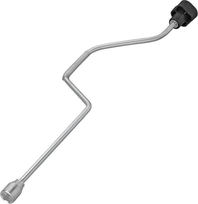 ProPlus Uitdraaislinger - Hoeksteun - Uitdraaisteun - Opdraaisteun - Caravan- en Campersteun - Steunpoot - Handslinger - Compact - 620 mm/19 mm t.b.v. Hoeksteun - Messing - Maat 19 mm - Zilver