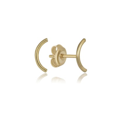 Halve Cirkel Oorknop ZilverZilveren (925 sterling zilvergehalte) Oorbel Trendy Minimalistisch Zilverkleurig Bedel Dames Meisje | Cadeau Voor Vrouw