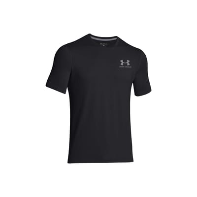 T-shirt de fitness décontracté à séchage rapide Under Armour pour hommes hauts Noir Gris 1257616-001 M black