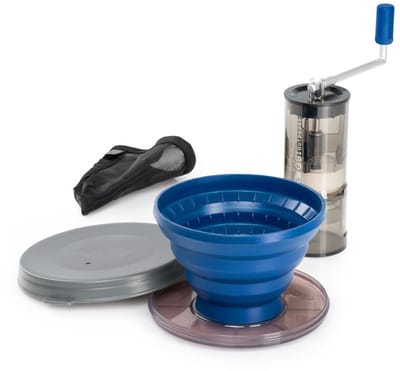 Merkloos Kampeer Koffiezetapparaat Set Blauw