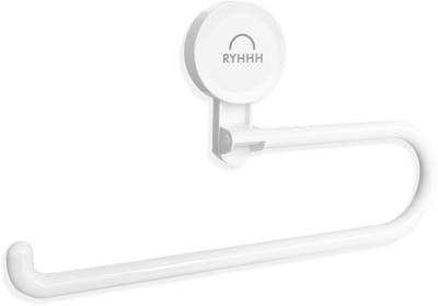 Dailygoods - Keukenrolhouder, Keukenrolhouder Zonder Boren, Papierrolhouder Wandmontage Met Zuignap, Ophangen Zonder Boren, Verticaal Of Horizontaal, Voor Badkamer, Badkamer, Toilet, Keuken (Wit)