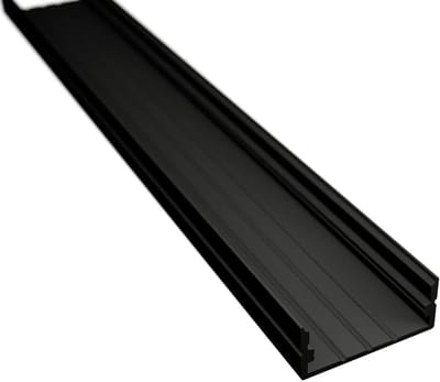 Aluminium profiel strip - LED strip houder - Decoratieve verlichting - Extra brede constructie - 2 meter lengte - Zwart