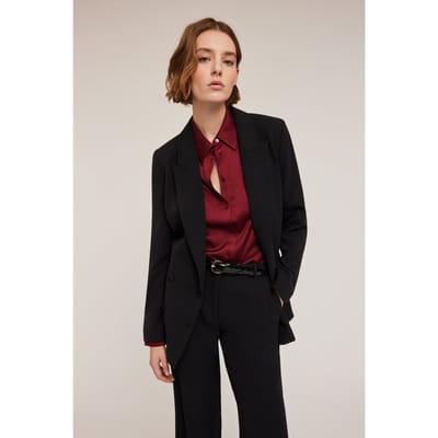 Motivi Double-breasted Oversized Blazer Black Maat: 32 | Blazers Outlet | Dames | Zwart