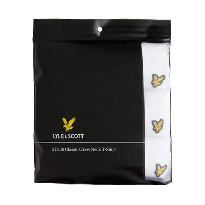 Lyle & Scott Basic 3-pack lounge T-shirt - wit