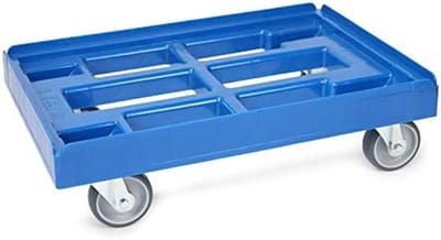 Transportroller - Verhuisroller Stepper - Goederen Verplaatsen - 300 kg Draagvermogen - 600x400 mm - Blauw
