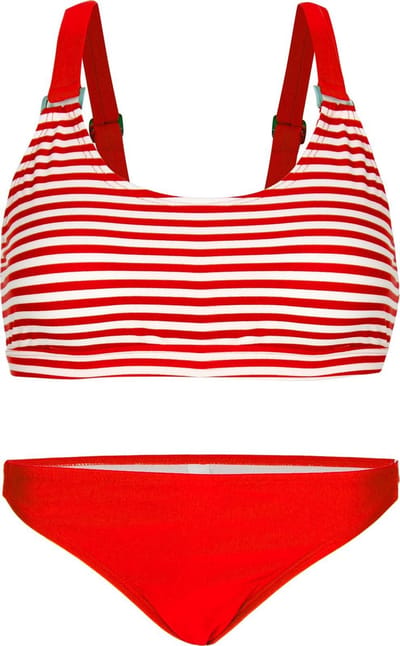 Bikini classic style - Rood strepen 128-134
