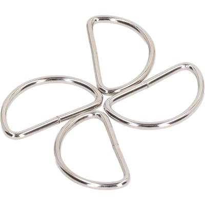 100 stuks metalen D-ringen gladder oppervlak klassieke look metalen ringen gesp voor doe-het-zelf riemen bagageriemen handtassen rugzakken zilver