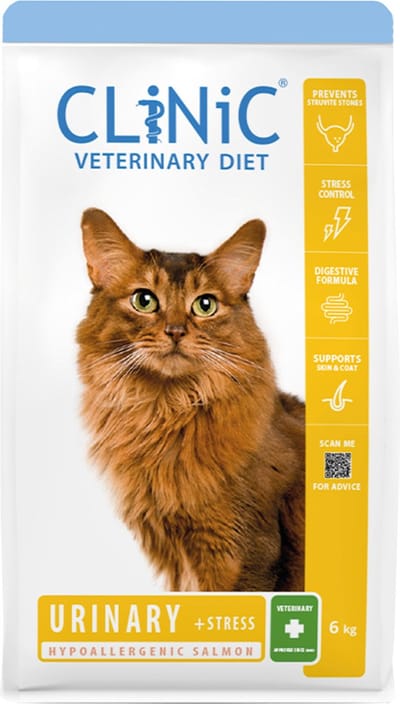 Clinic Veterinary Diet Cat Urinary + Stress Zalm - Kattenvoer - 6 kg