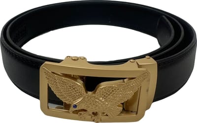 Marco Rossi heren riem - 3D Adelaar goud oogkleur luxe Hardware - Riem heren - zwart - riemen heren automatische gesp - cadeau voor man - koe leer - 115 cm