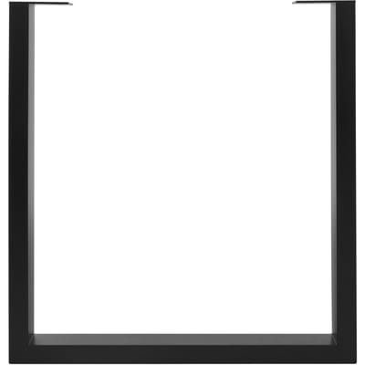 Set van 2 tafelframes B70xH74 cm in U-vorm metaal zwart ML-Design