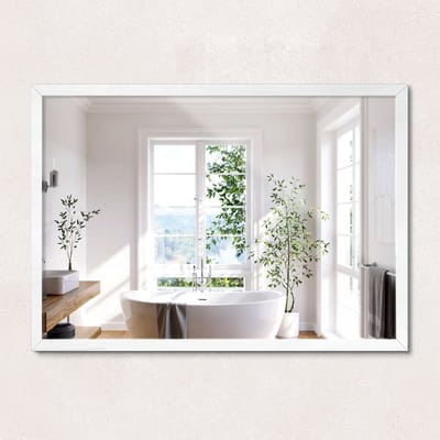 ArtPrintCave Wandspiegel - Spiegel Zwart Rechthoek - 50x70 cm - Slaapkamerspiegel - Badkamerspiegel - Gang - Kleedkamer - Rechthoekige Zwarte Spiegel - Wandspiegel in Loftstijl - Rechthoekige Spiegel Met Zwarte Rand