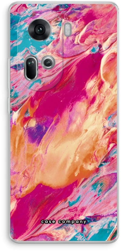 Case Company® - Hoesje geschikt voor Oppo Reno 11 hoesje - Pastel Echoes - Soft Cover Telefoonhoesje - Bescherming aan alle Kanten en Schermrand