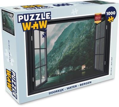 Puzzel Doorkijk - Water - Berg - Legpuzzel - Puzzel 1000 stukjes volwassenen
