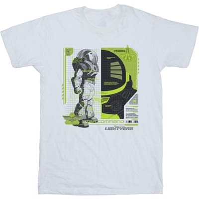Disney Heren Lightyear Buzz Tech Panel T-Shirt (Wit)