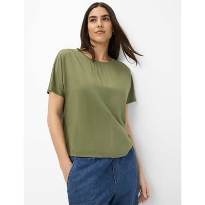 Brax Dames Shirt  Style CARLA S olivine Groen Olijf, groen - olijf, maat 36