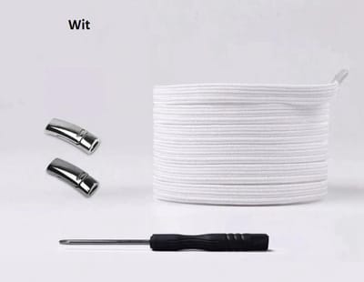 Magnetische schoenveters - Magneet veters - Niet meer strikken - Wit - Unisex - Volwassenen - Kinderen