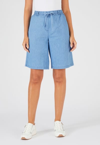 Damart - Bermuda van chambraystof - Dames - Blauw - 50