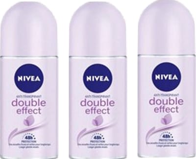 Nivea Double Effect Deodorant Roller - 3 x 50 ml - Voordeelverpakking