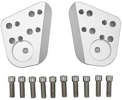 Motor Handkappen - Stuurkappen - Comfortabel Rijden - Vliegtuig Aluminium - 19 mm Verhoging - Zilver