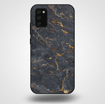 Smartphonica Telefoonhoesje voor Samsung Galaxy A03s met marmer opdruk - TPU backcover case marble design - Goud Grijs geschikt voor Samsung Galaxy A03S