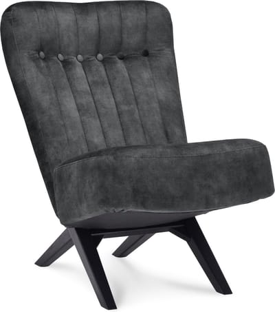 Icon Living - Fauteuil Dean - Velours Adore Forest - Poot Zwart