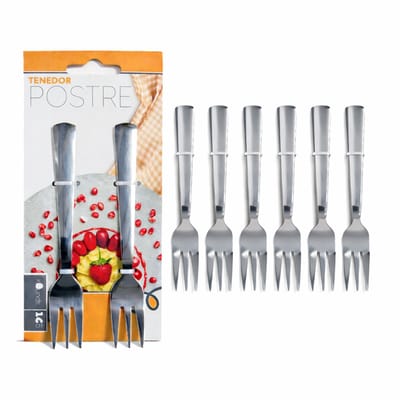 EasyMart Gebaksvorkjes Set 6 Stuks – Kleine RVS Dessertvorkjes voor Taart en Gebak – Zilverkleurig – Vaatwasserbestendig