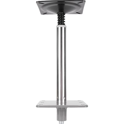 Montageset voor bootstoelvoet met 7 x 7 inch marine stoelvoetplaat en 34 inch pinpaal. gray