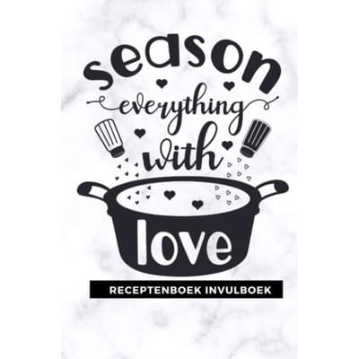 Receptenboek Invulboek: Season Everything With Love - Gold Arts Books
