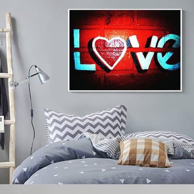 5D diamant schilderij landschap volledige ronde strass foto liefde borduurwerk verkoop diamant 20X30 red