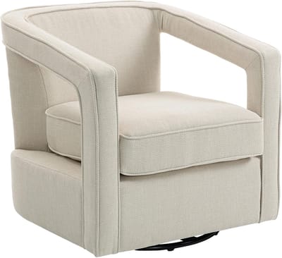 Draaibare Stoel - Loungestoel Relaxstoel - Ontspannen Zitten - 360 Graden Draaibaar - 77x75x72 cm - Beige